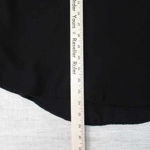 Shine Star Blouse Top Women Size L Black Cold Shoulder Sleeve Pullover Polyester - Picture 9 of 12